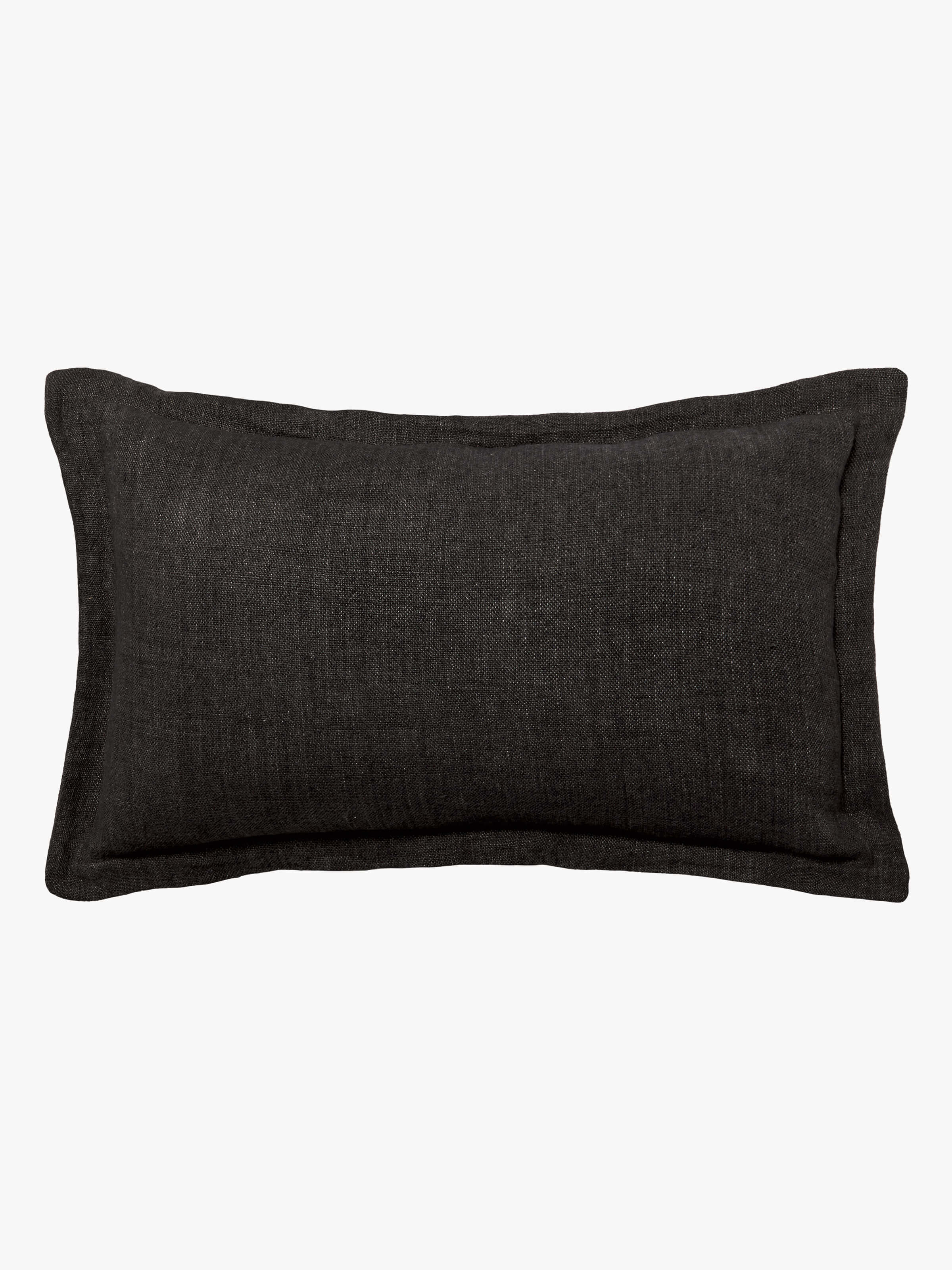 Burton Liquorice Tailored Heavy Linen Rectangle Cushion