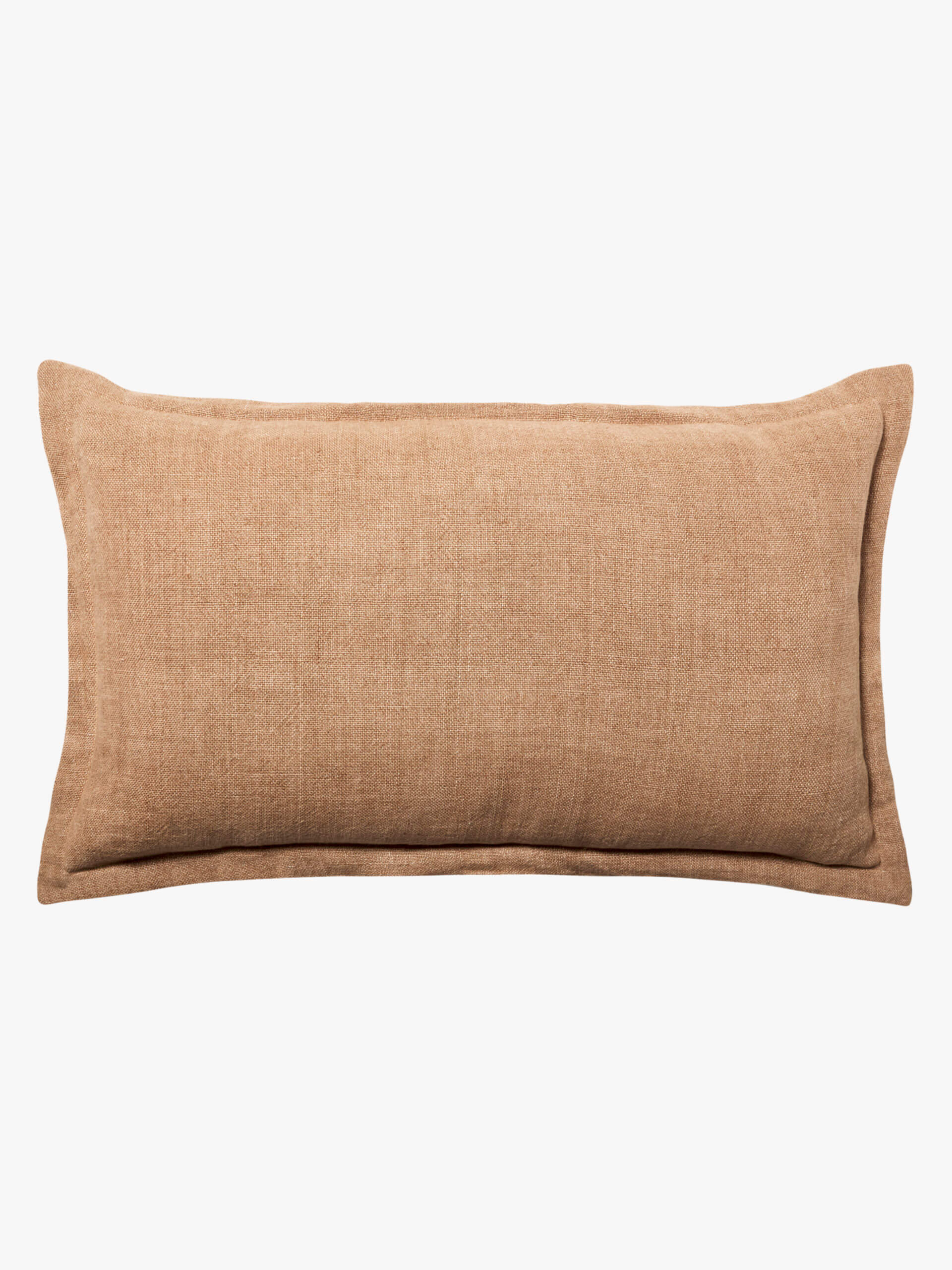 Burton Toffee Tailored Heavy Linen Rectangle Cushion