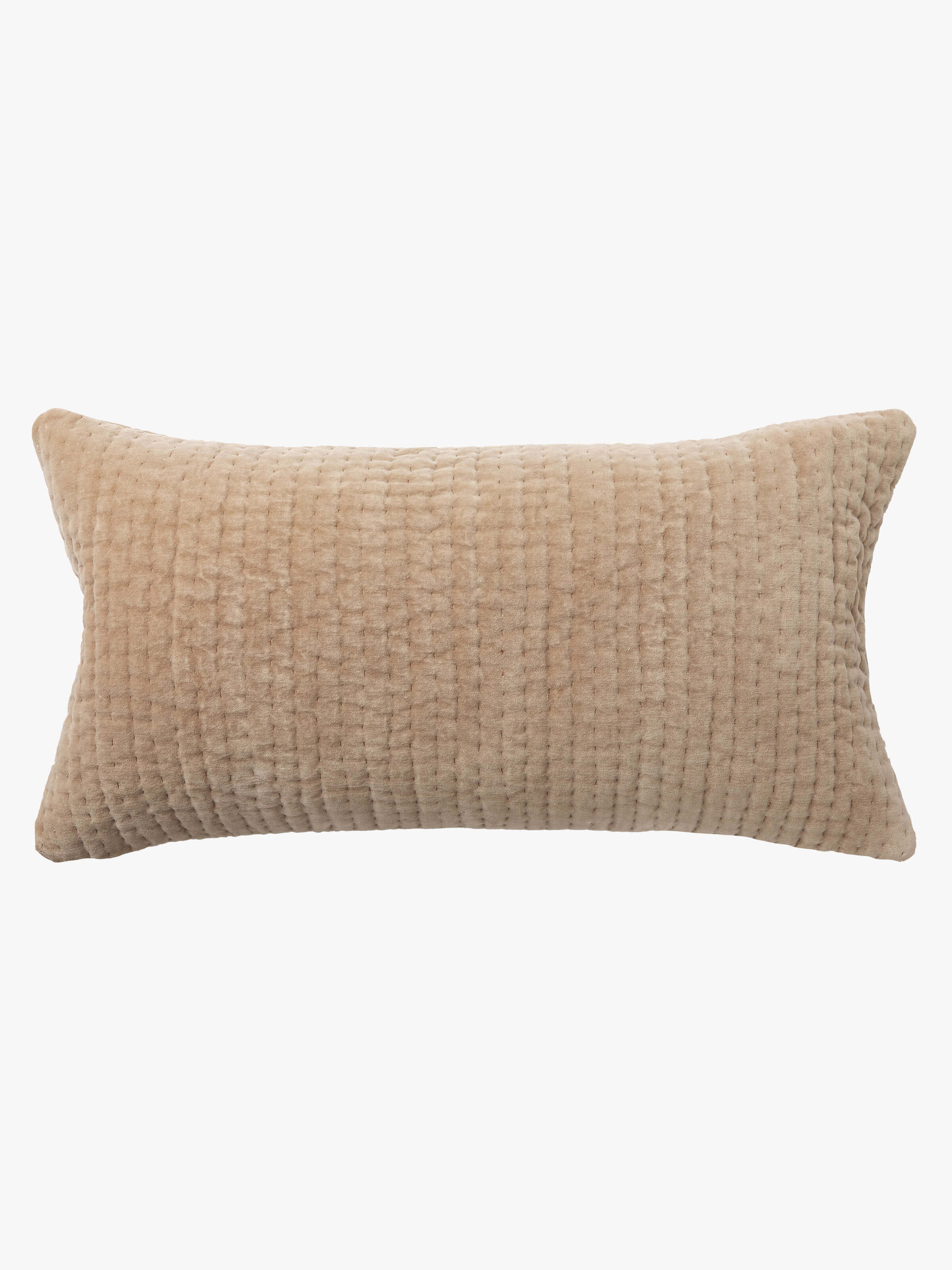 Cino Cacao Cotton Velvet Lumbar Cushion