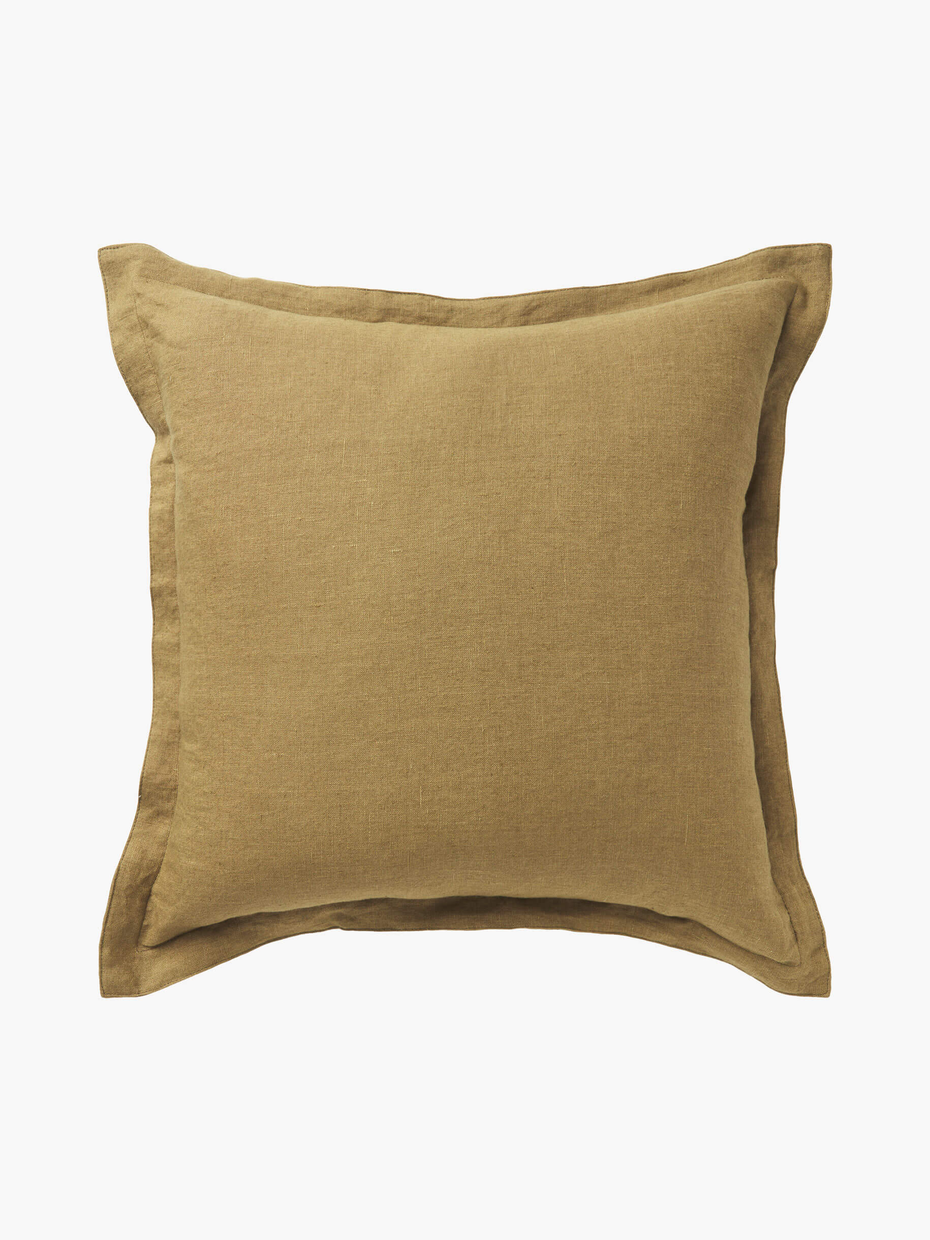 Echo Khaki Pure Linen Cushion