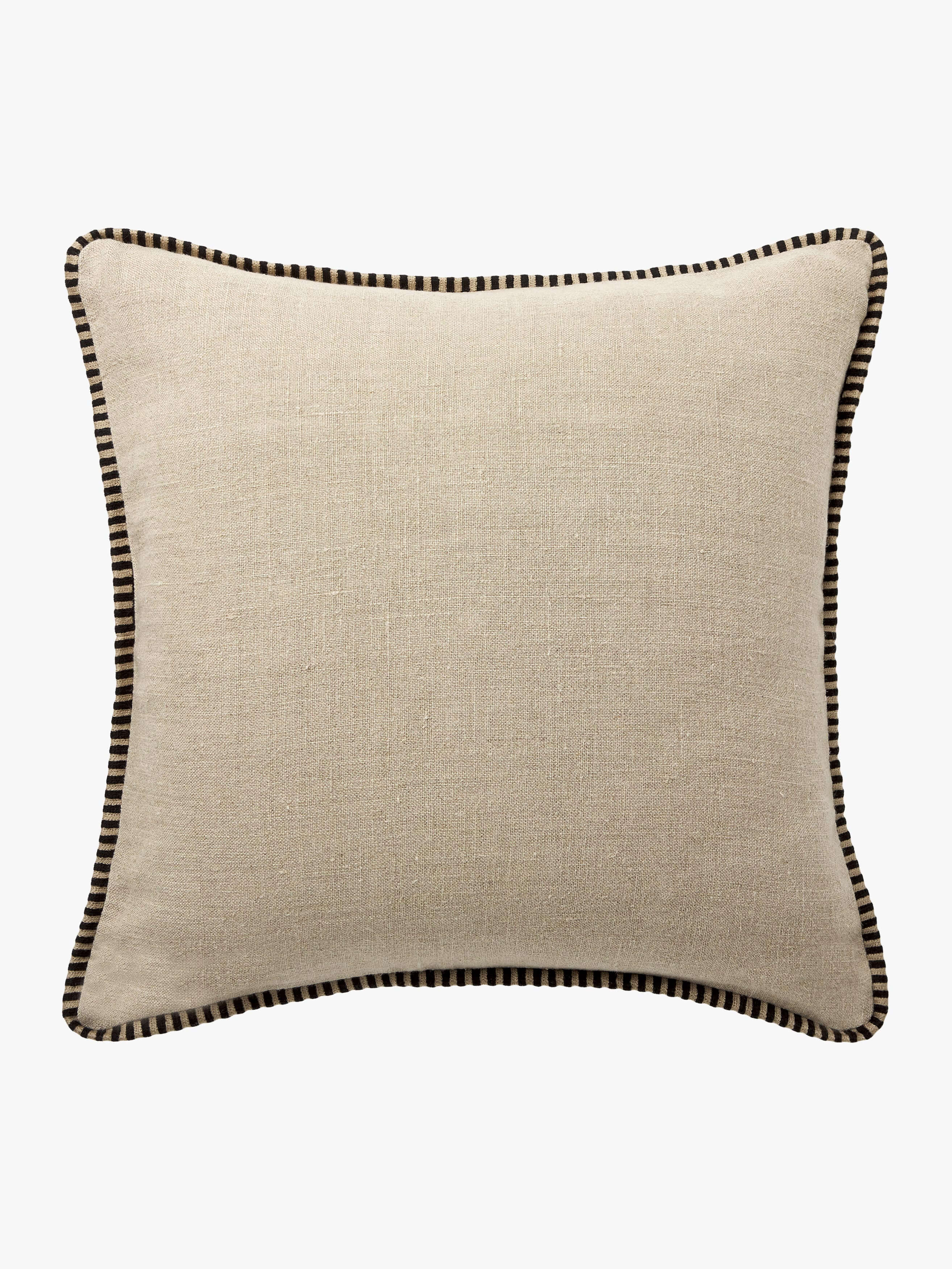 Enzo Black Heavy Linen Cushion