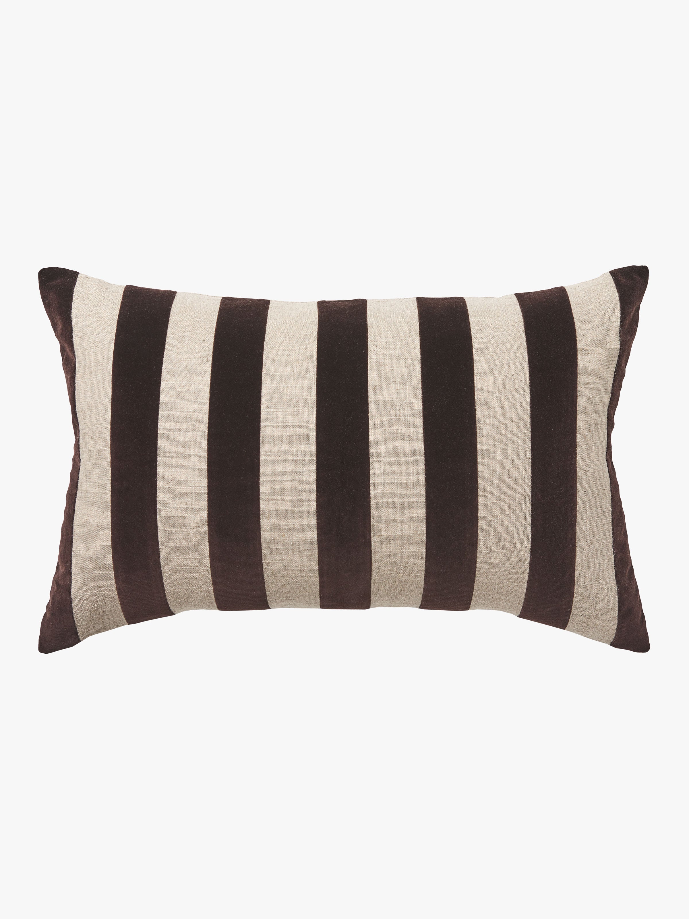 Etro Chocolate Stripe Velvet Cushion