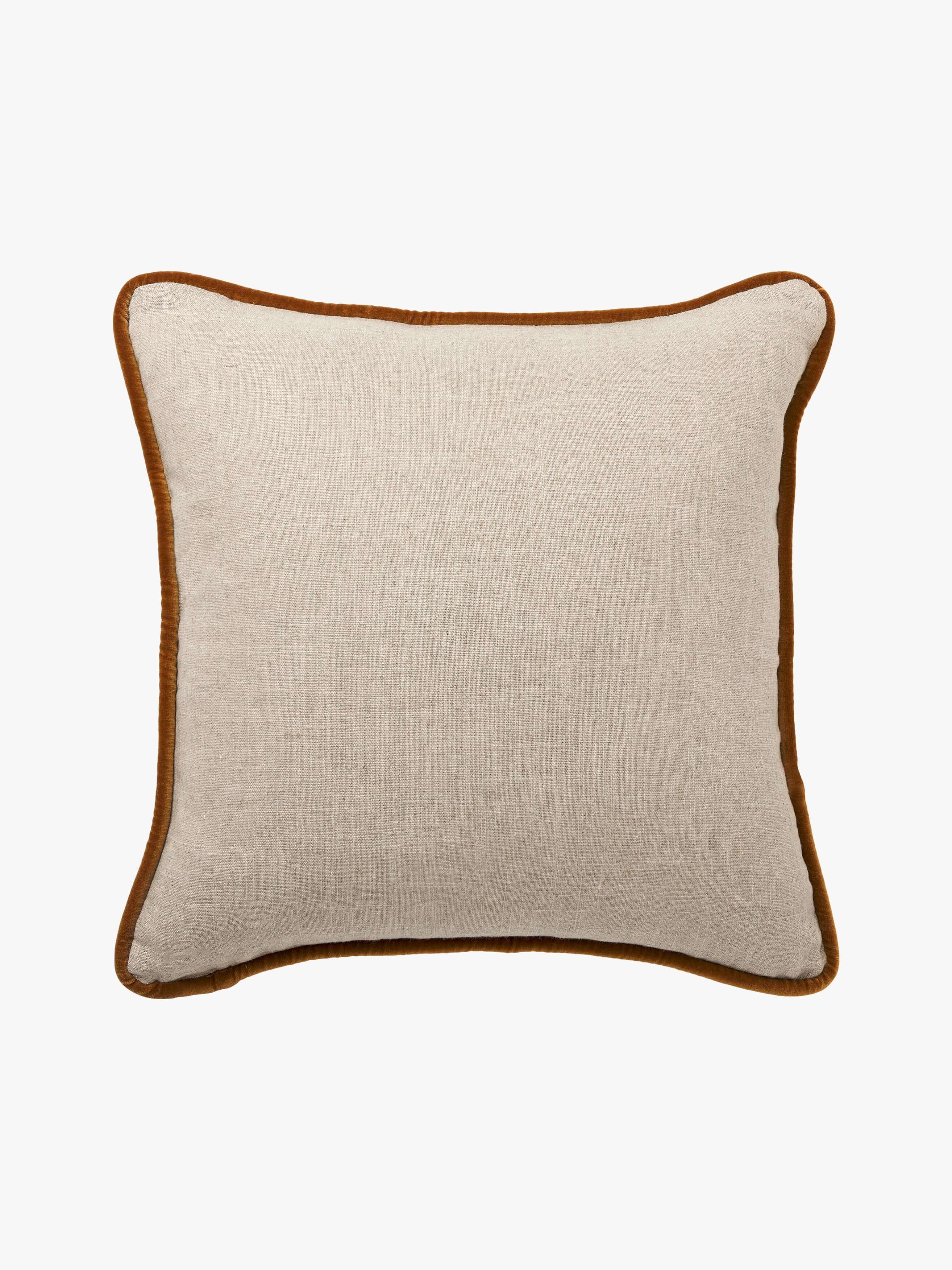 Etro Toffee Piped Velvet Cushion