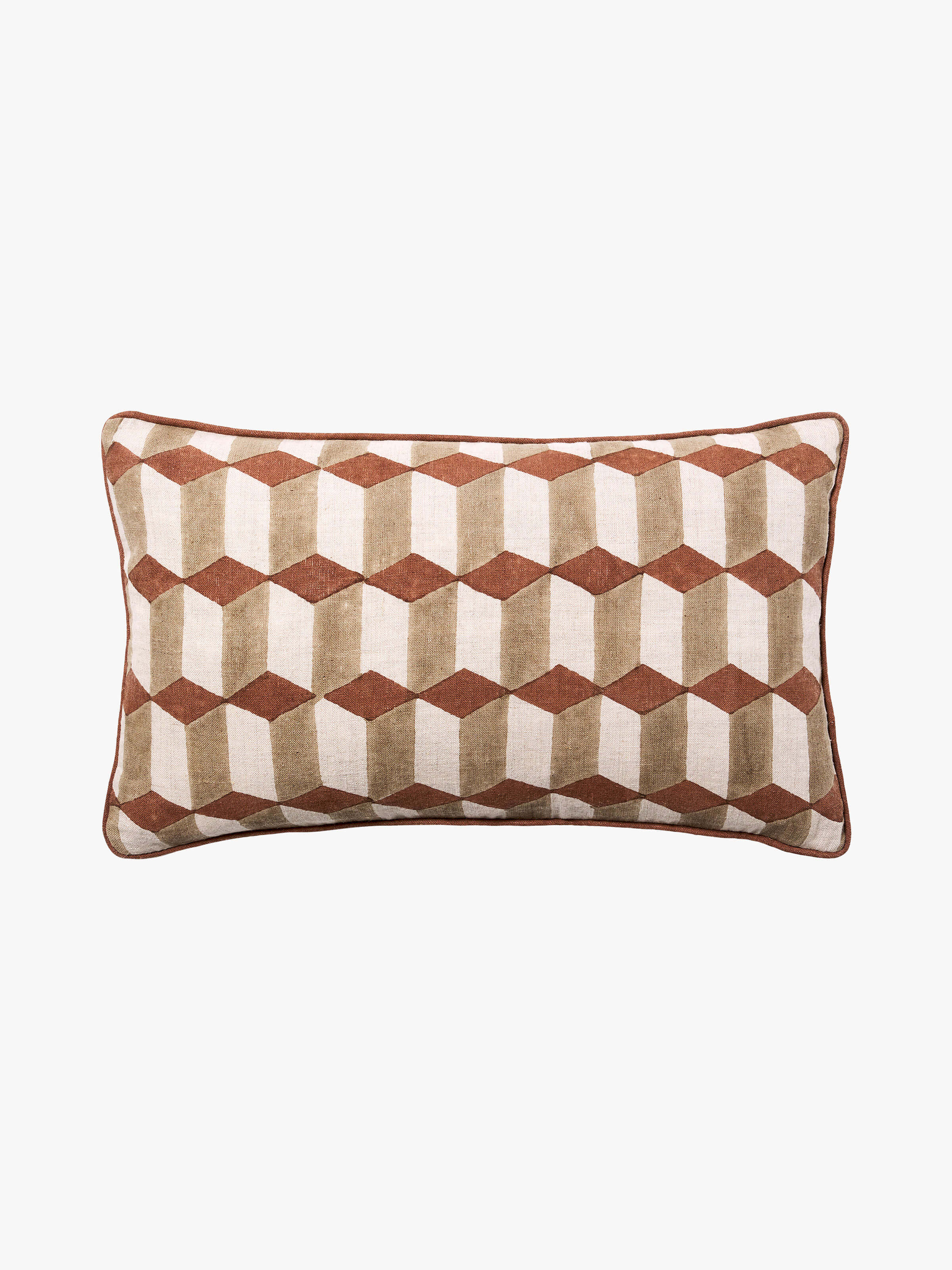 Genoa Baked Clay Reversible Linen Cushion