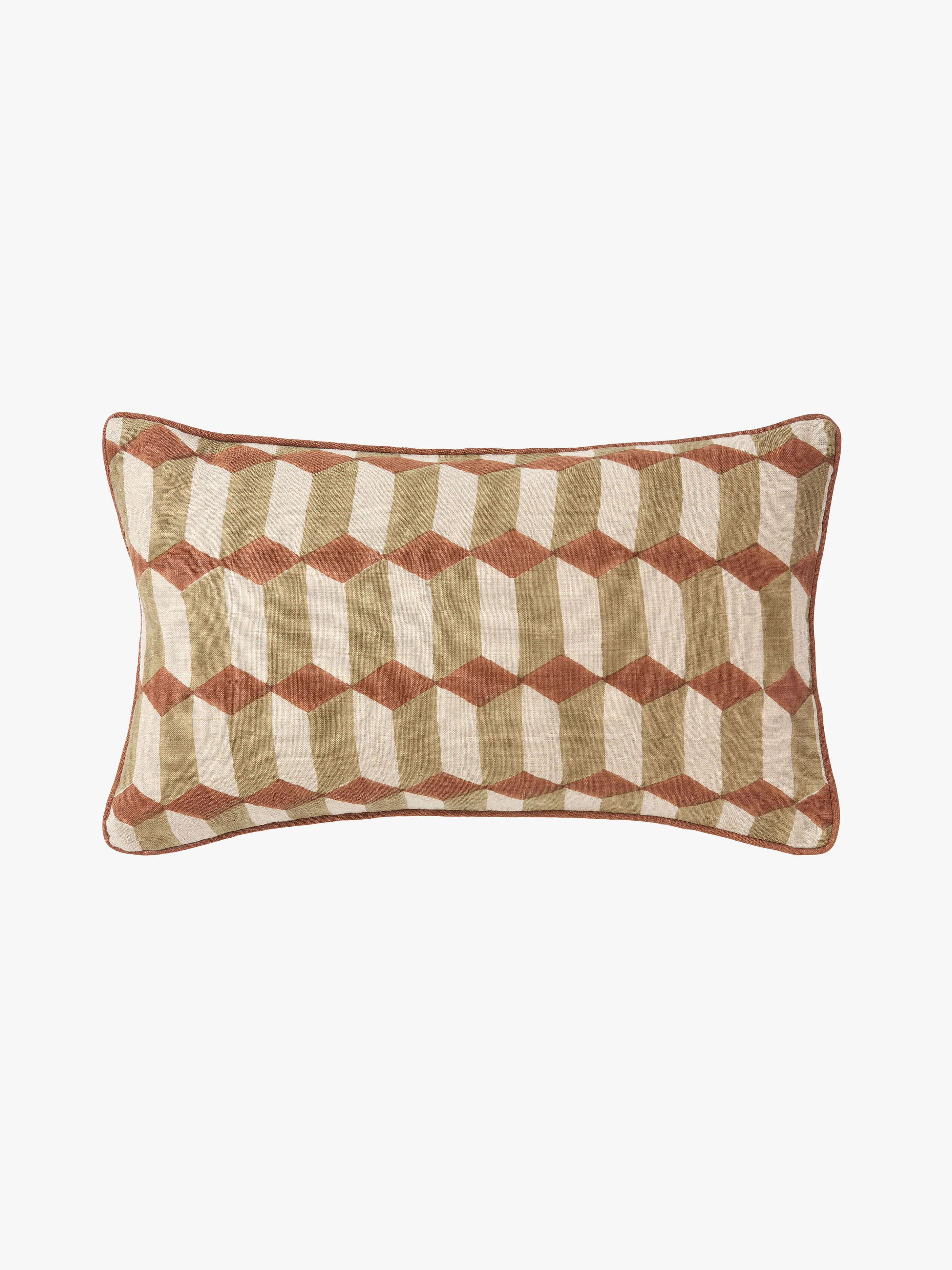 Genoa Baked Clay Reversible Linen Cushion