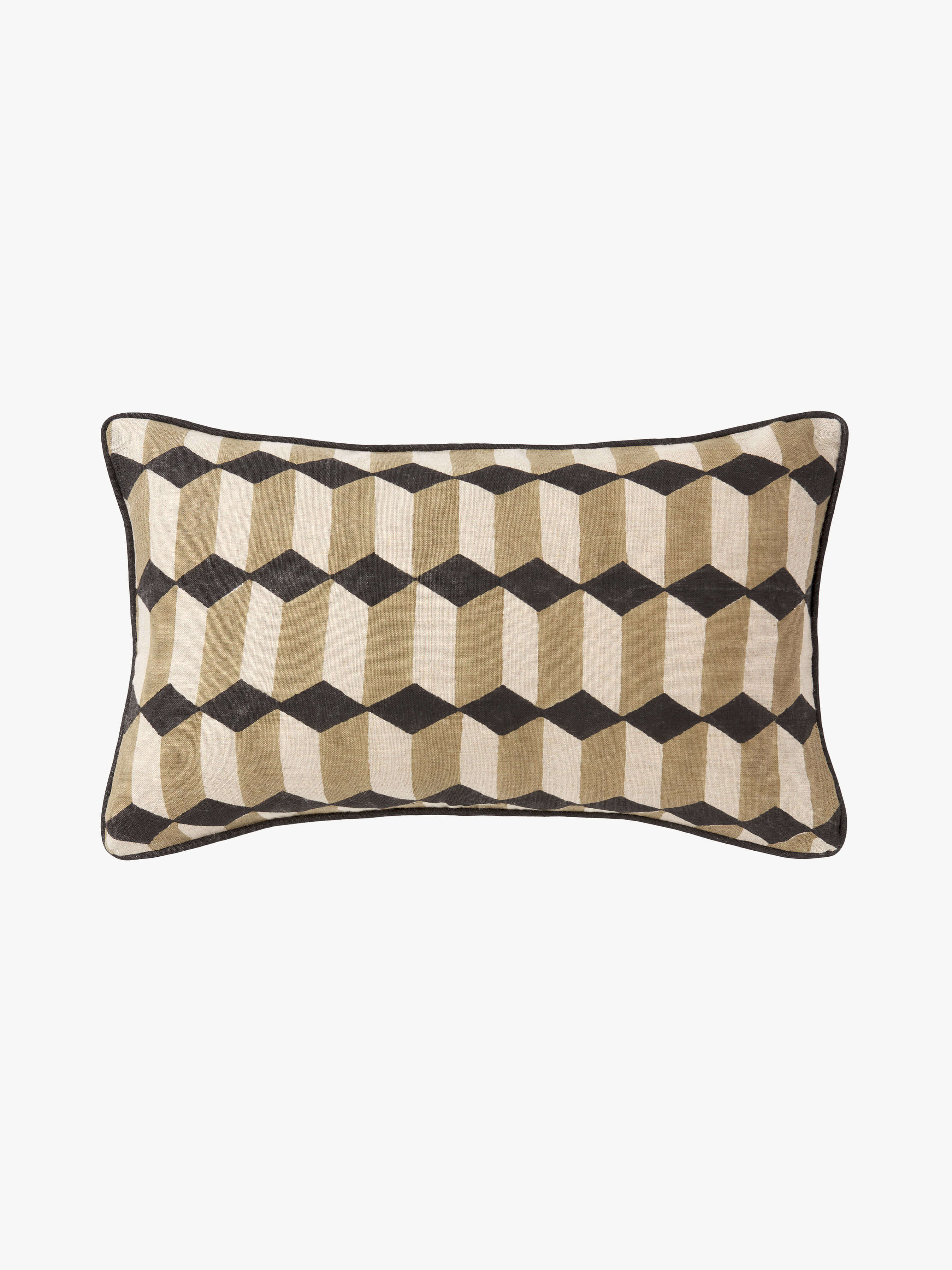 Genoa Black Reversible Linen Cushion
