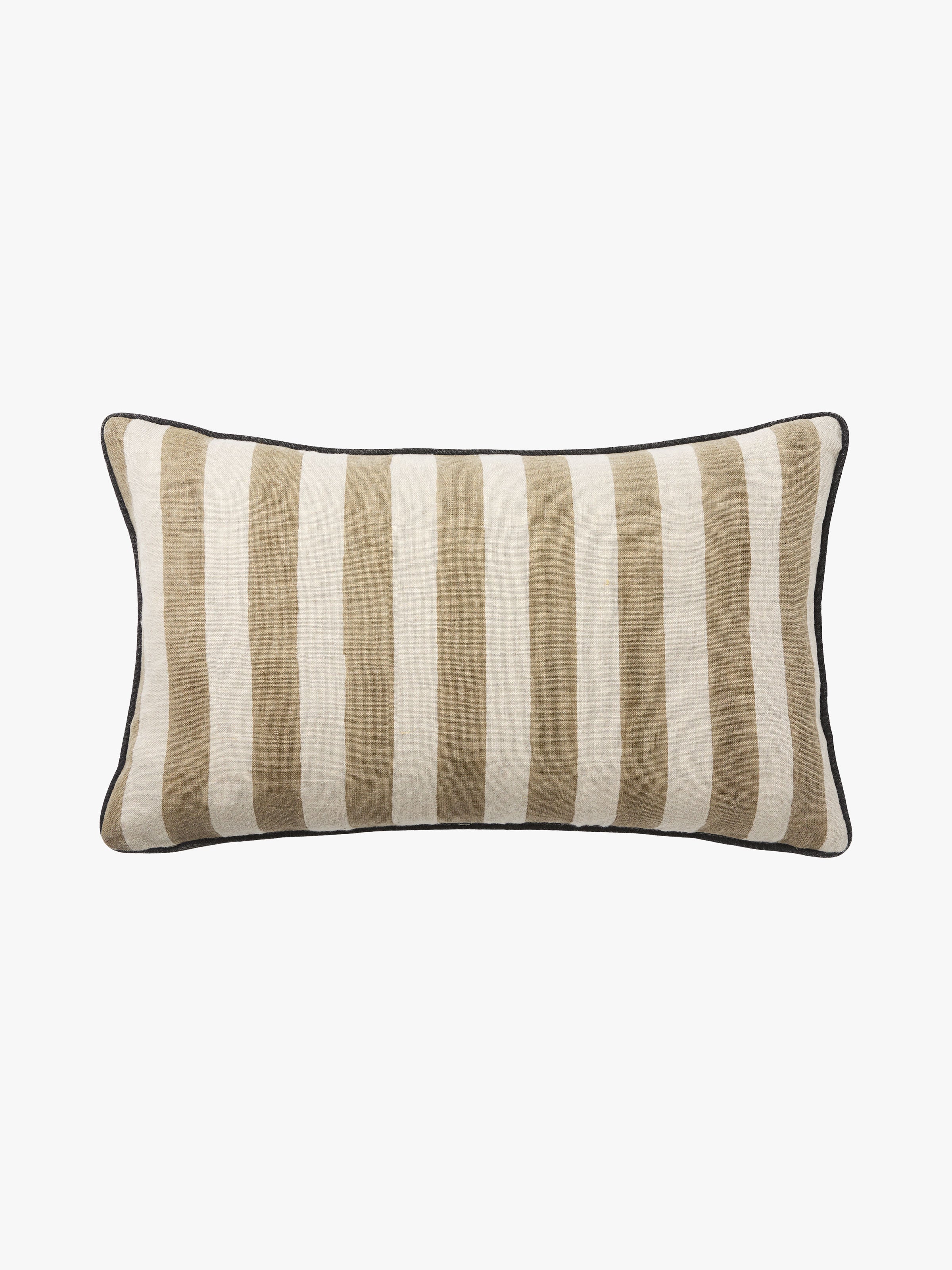Genoa Black Reversible Linen Cushion