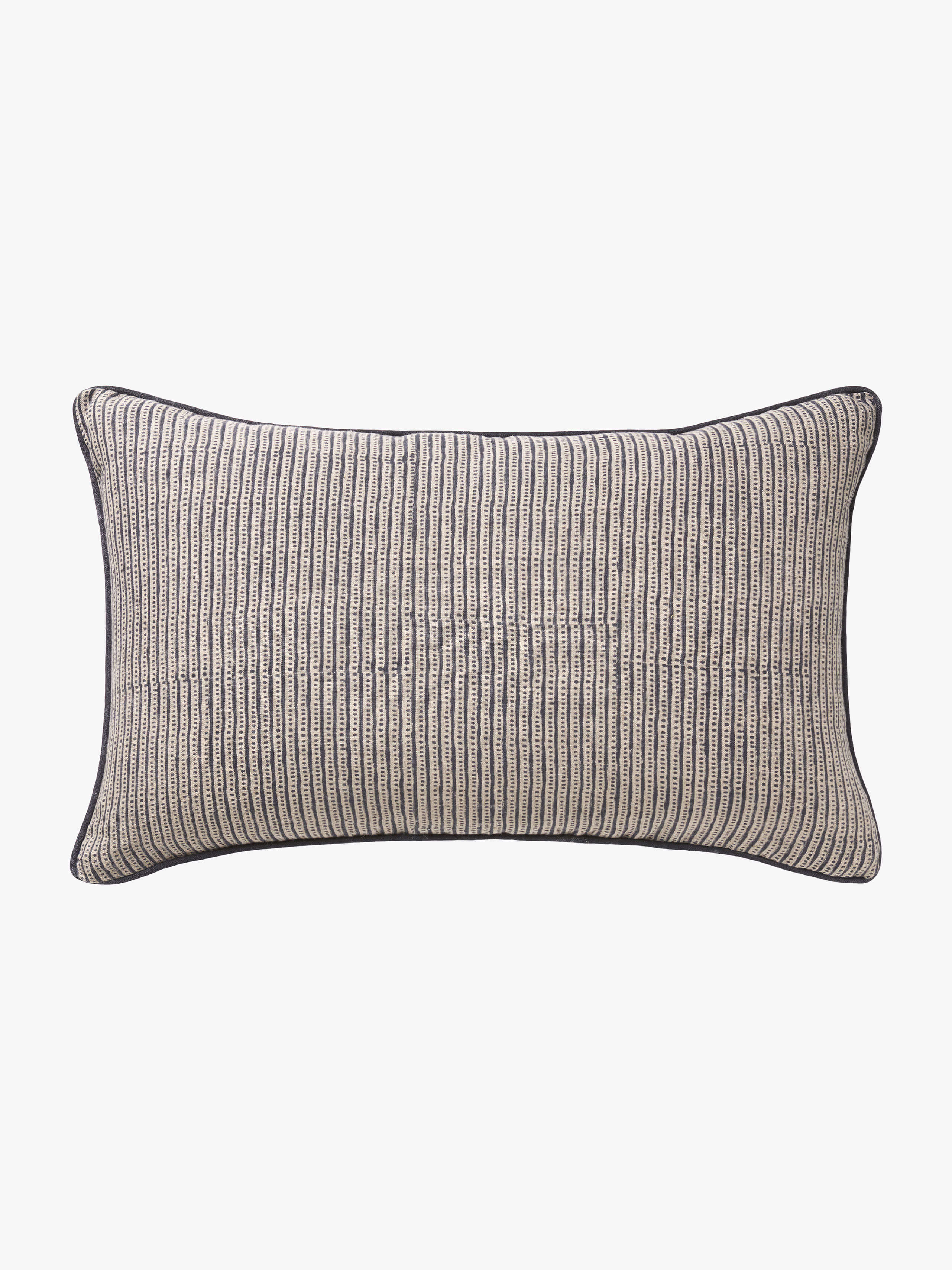 Lottie Indigo Reversible Linen Cushion