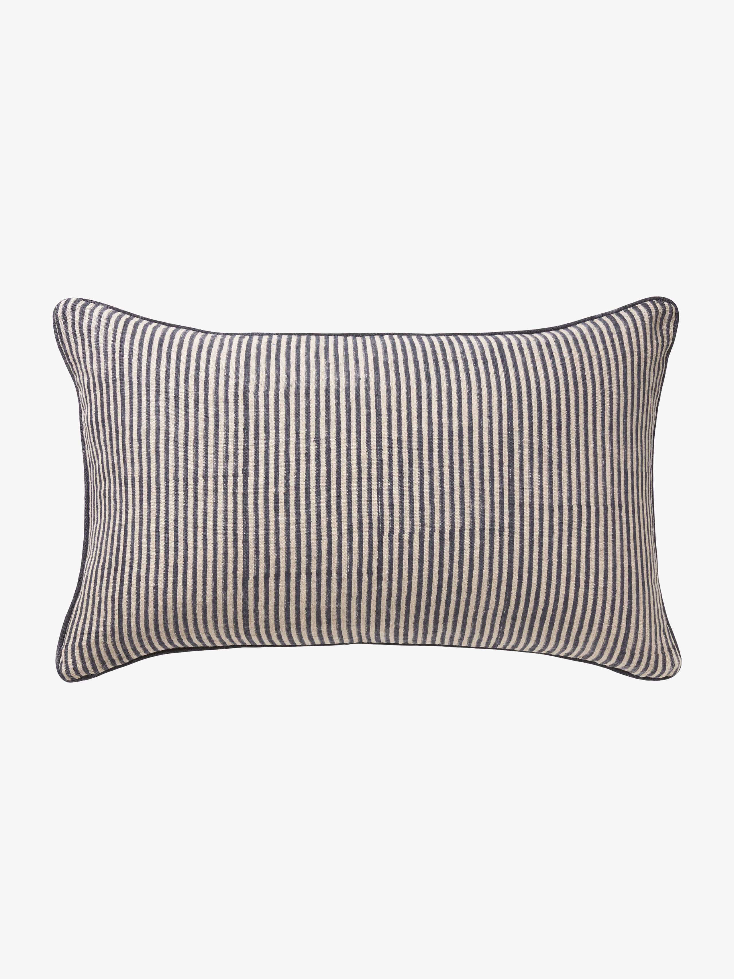 Lottie Indigo Reversible Linen Cushion