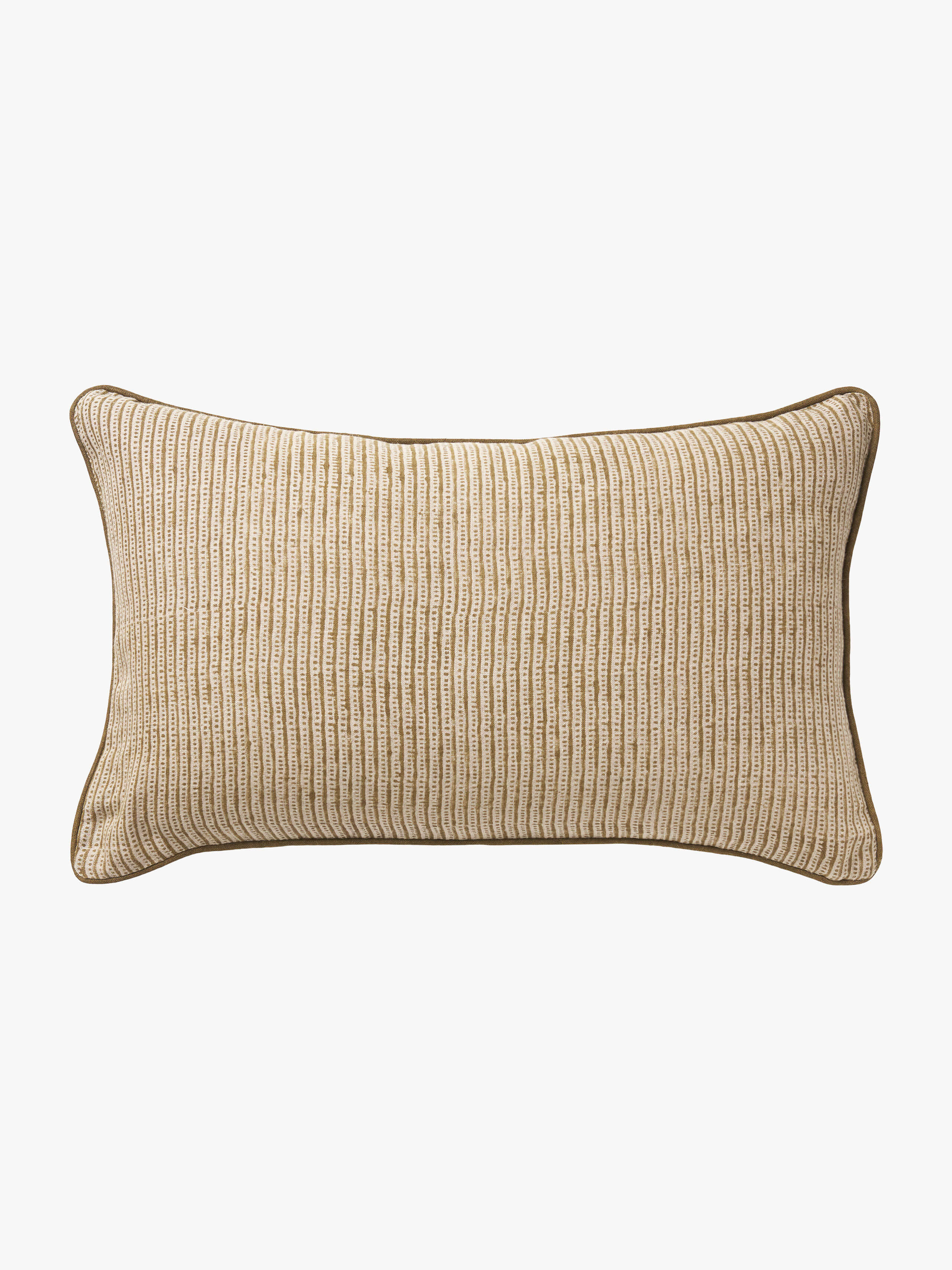 Lottie Khaki Reversible Linen Cushion