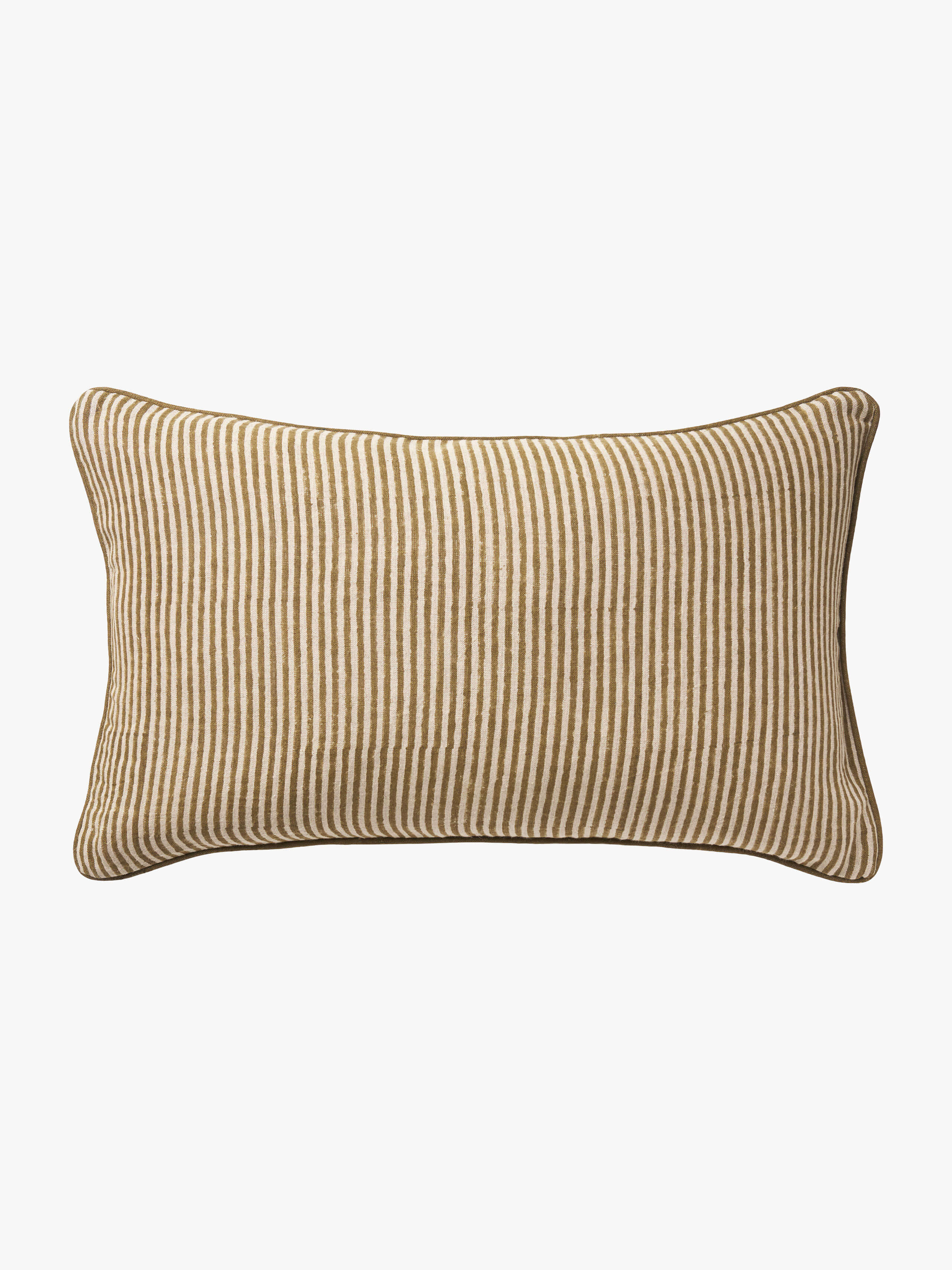 Lottie Khaki Reversible Linen Cushion