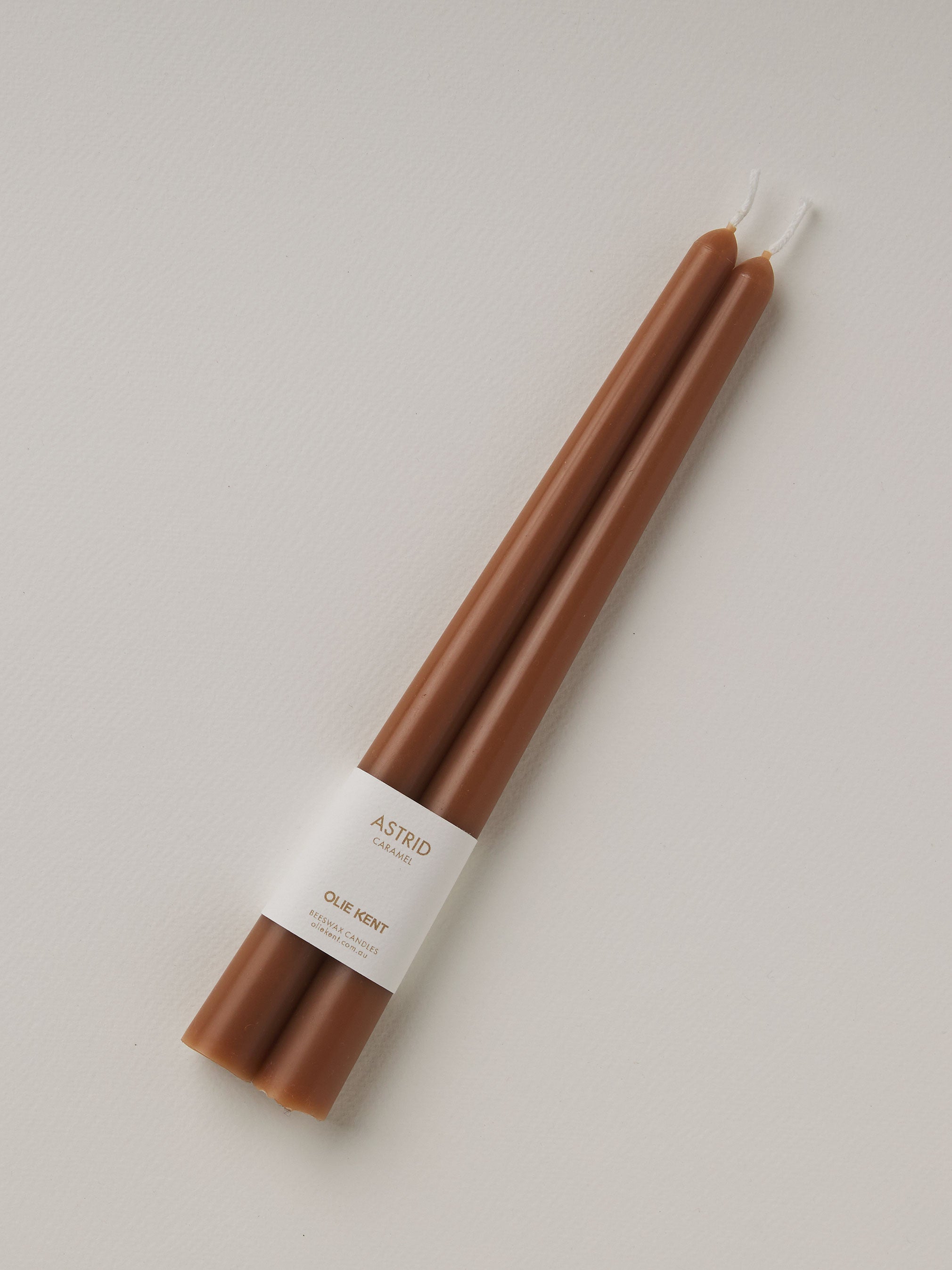 Caramel 100% Australian Beeswax Candle Pair