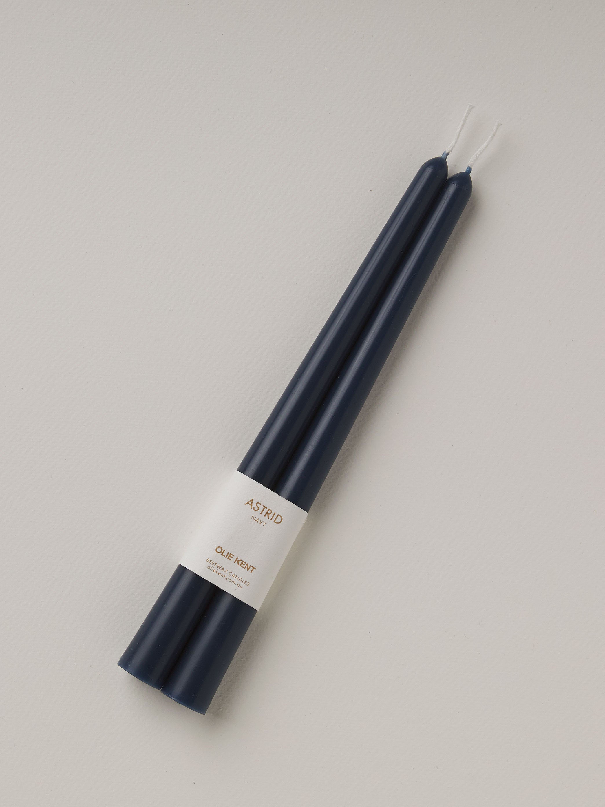 Navy 100% Australian Beeswax Candle Pair