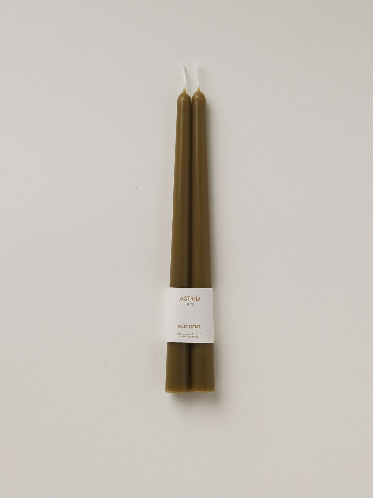 Olive 100% Australian Beeswax Candle Pair