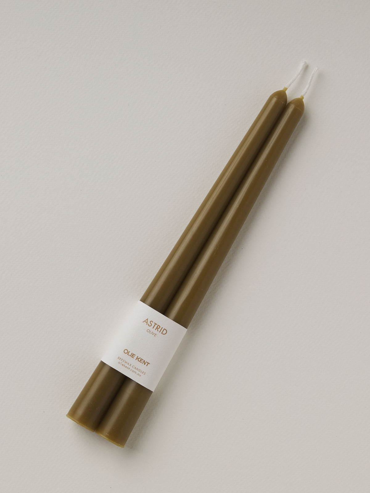 Olive 100% Australian Beeswax Candle Pair