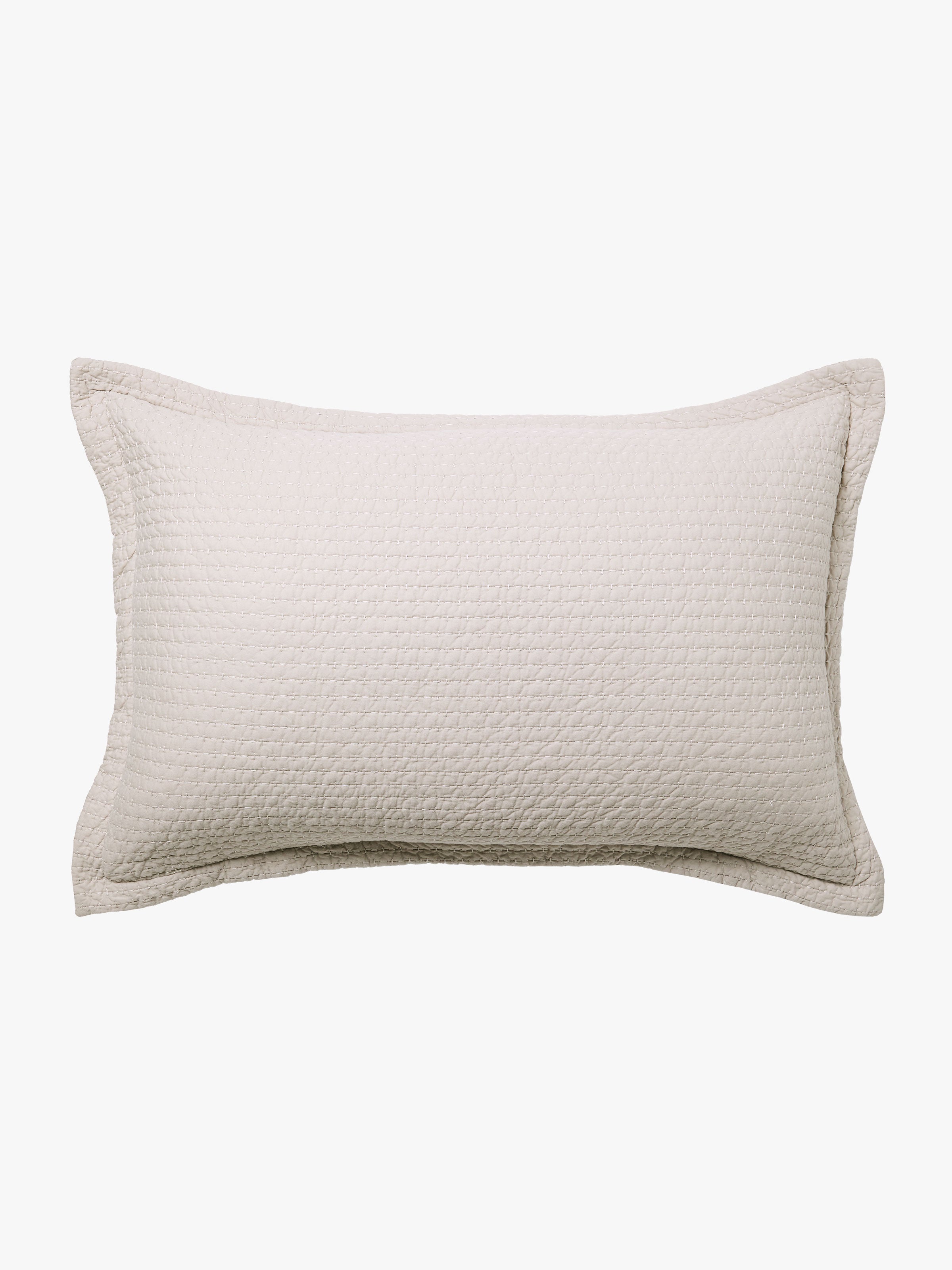 Aspen Oatmeal Pure Cotton Quilted Pillowcases