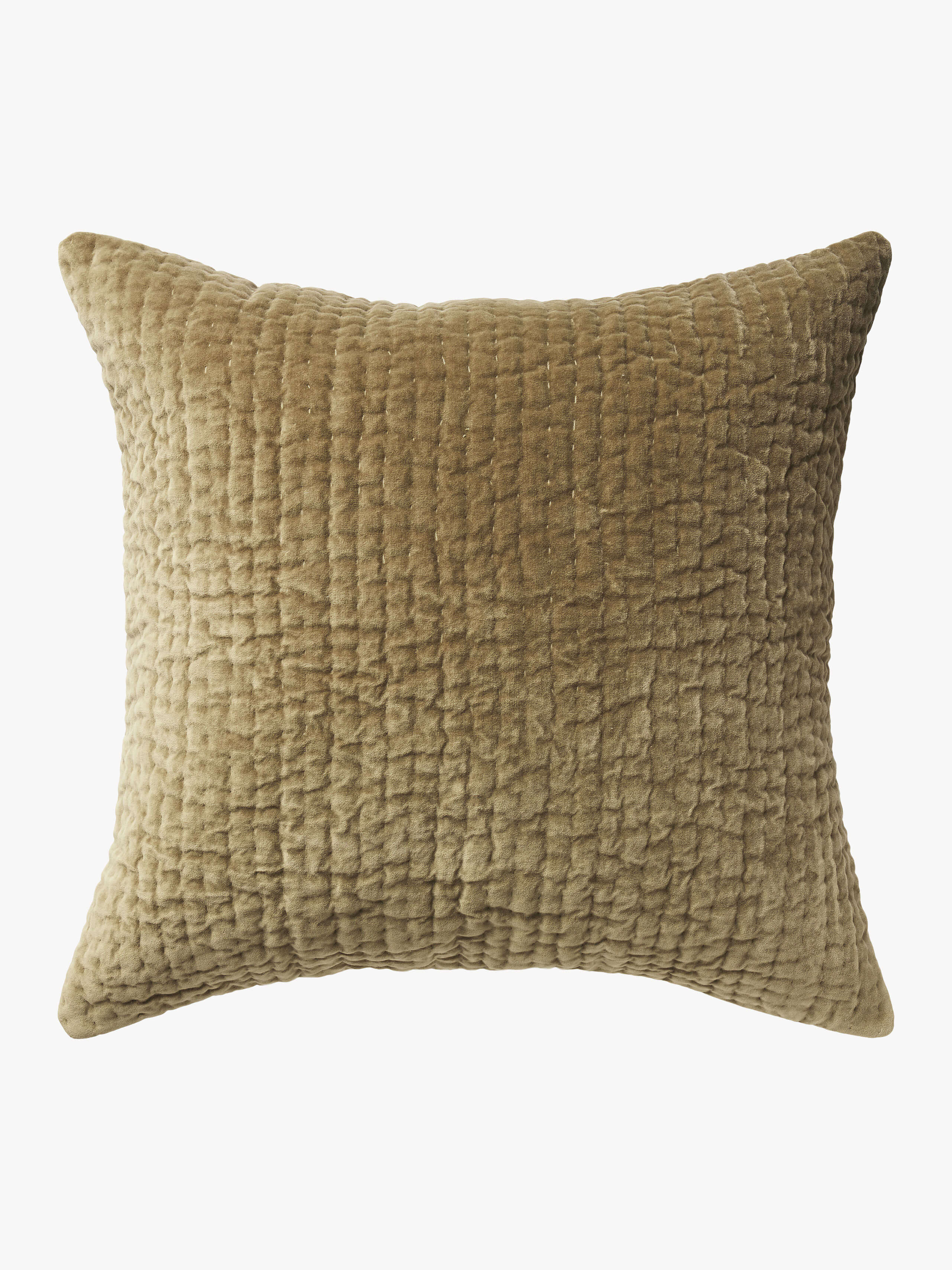 Cino Khaki Cotton Velvet Pillowcases