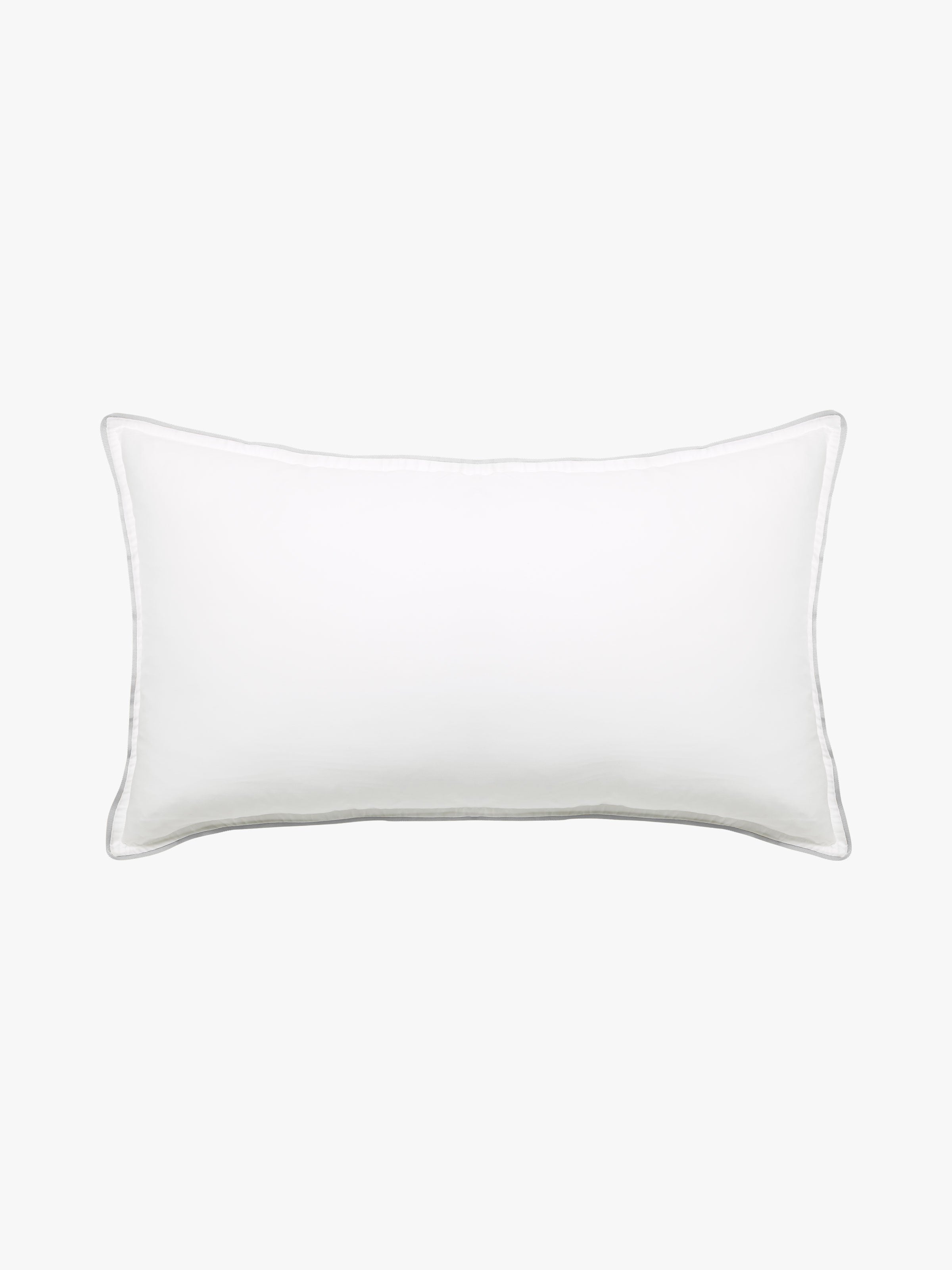 Grosgrain Silver Trim Egyptian Cotton Pillowcases