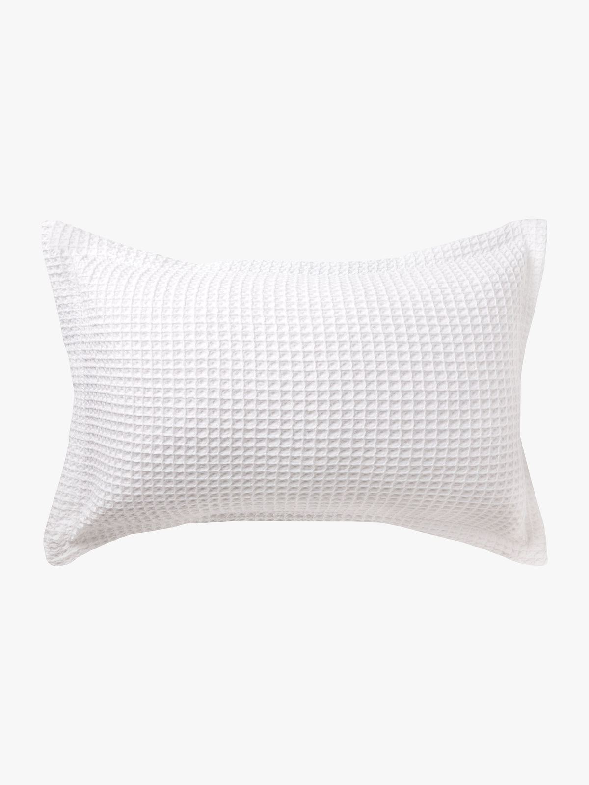 Laila White Organic Cotton Waffle Duvet Cover Set