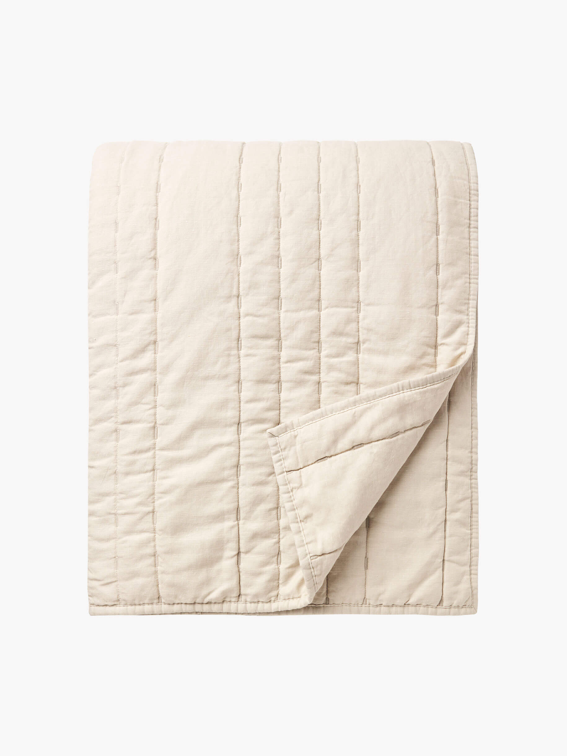 Kemble Oatmeal Linen & Cotton Quilt
