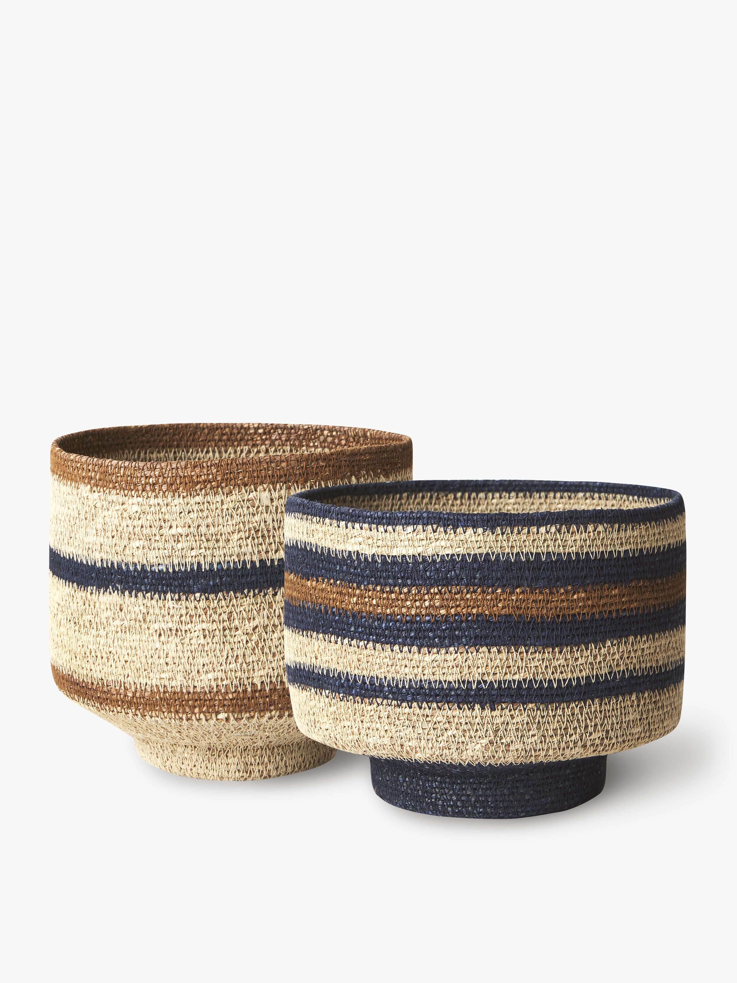 Sabine Indigo Woven Basket Duo