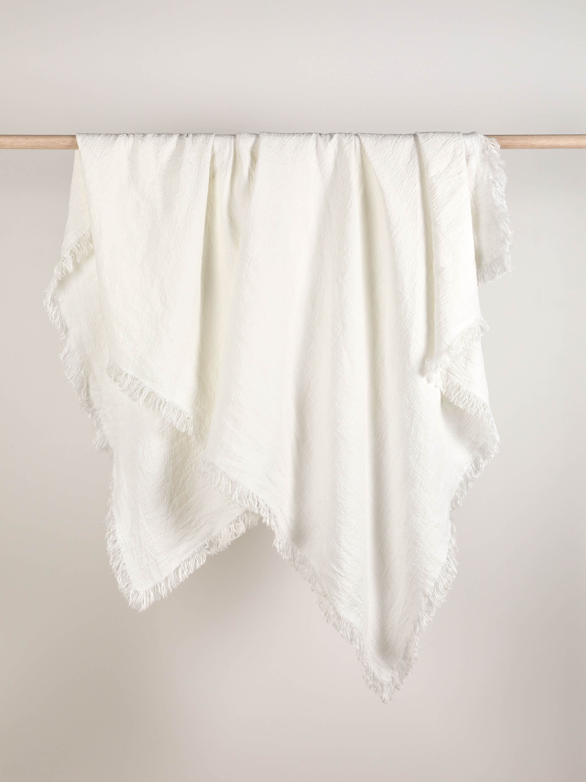 Ava Chalk Pure Linen Throw