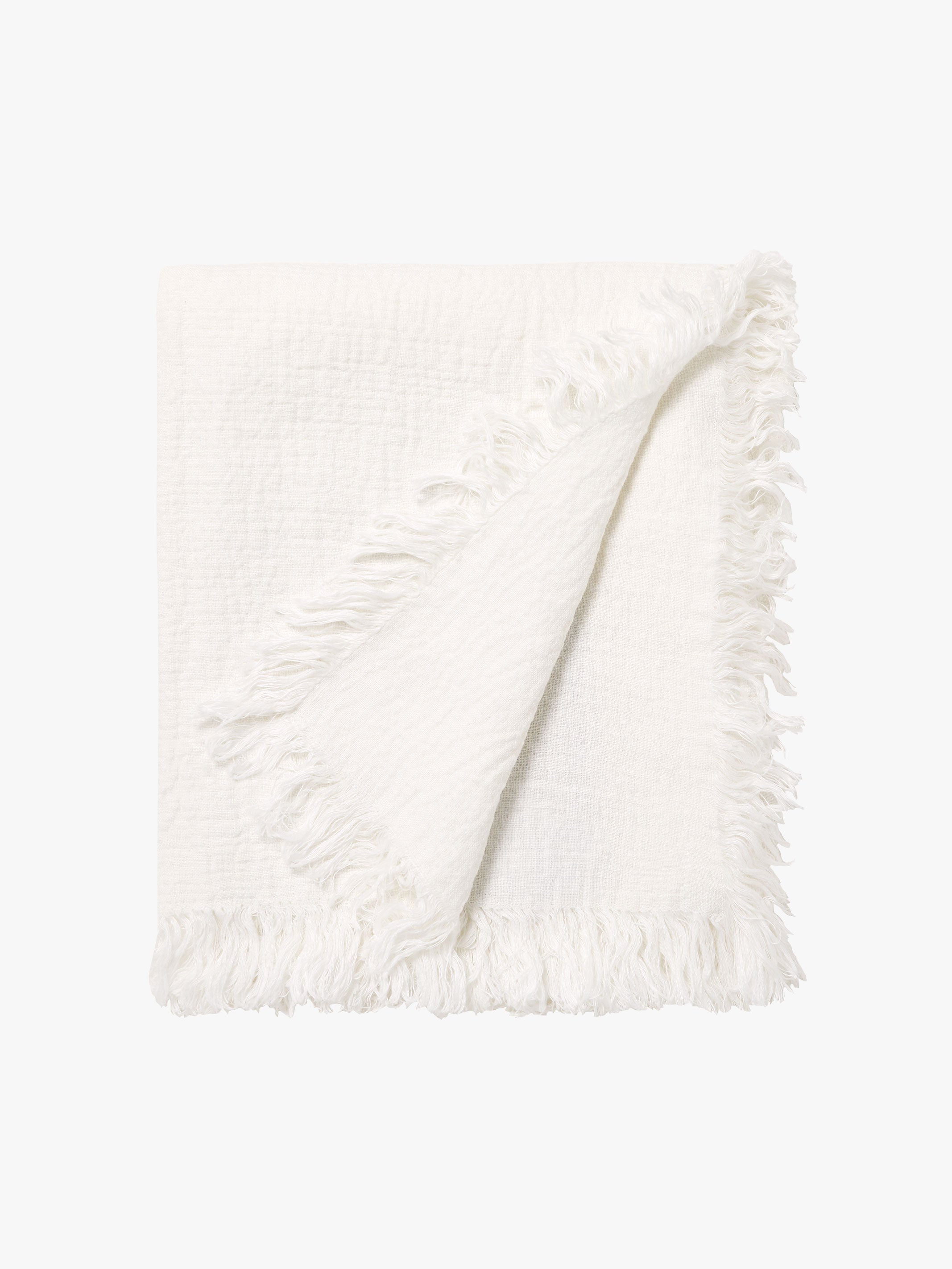 Ava Chalk Pure Linen Throw