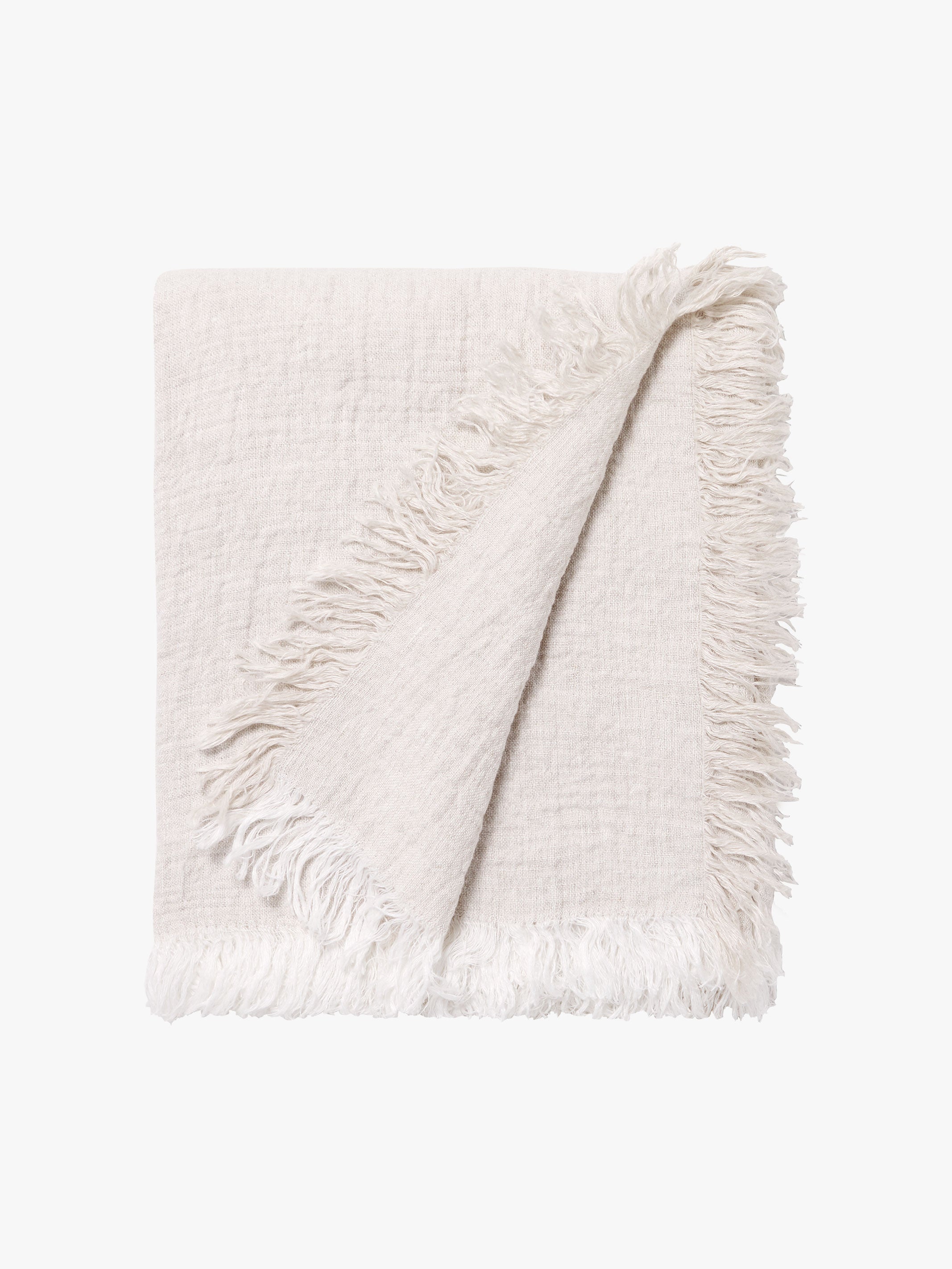 Ava Nougat Pure Linen Throw