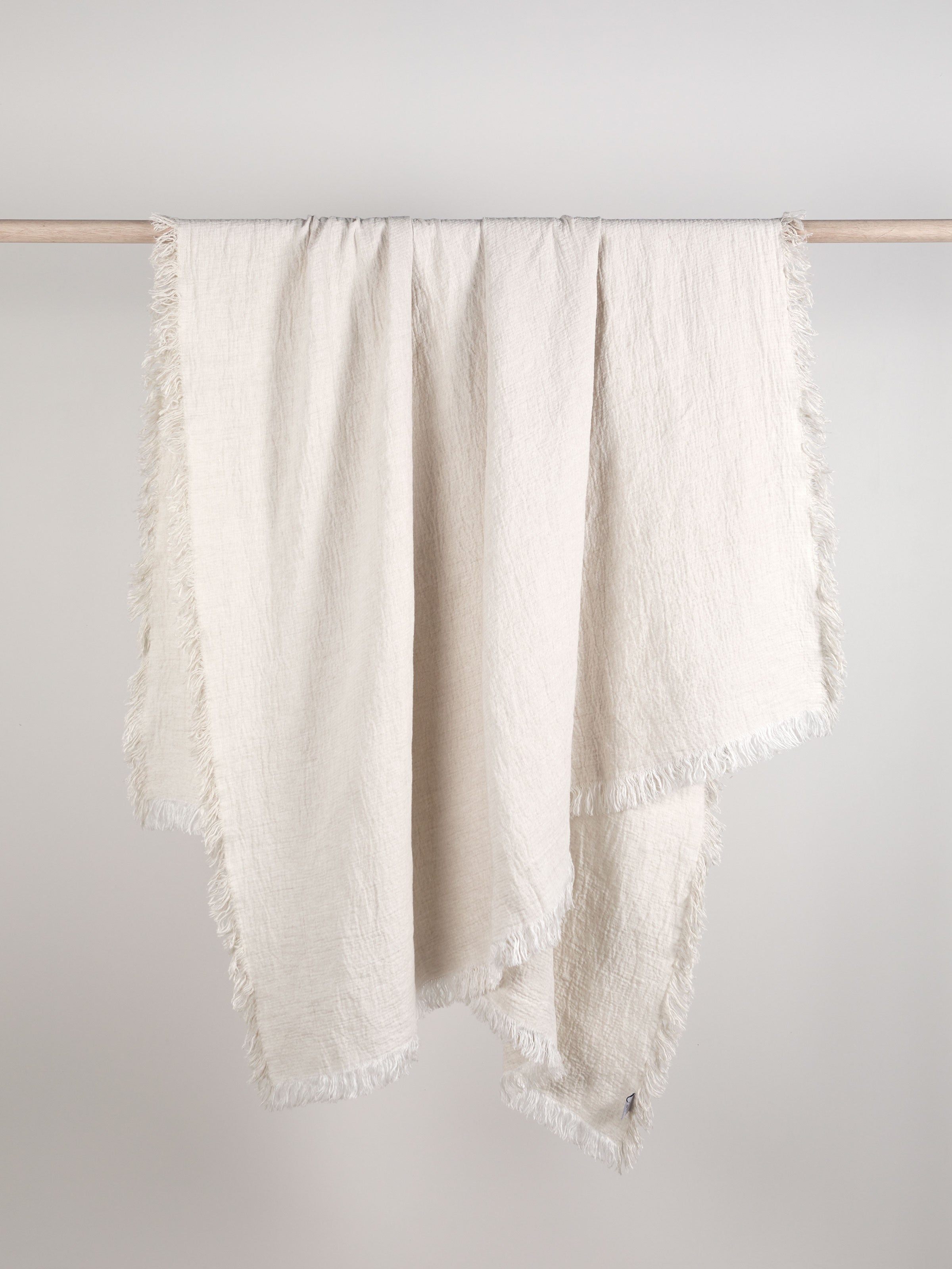 Ava Nougat Pure Linen Throw