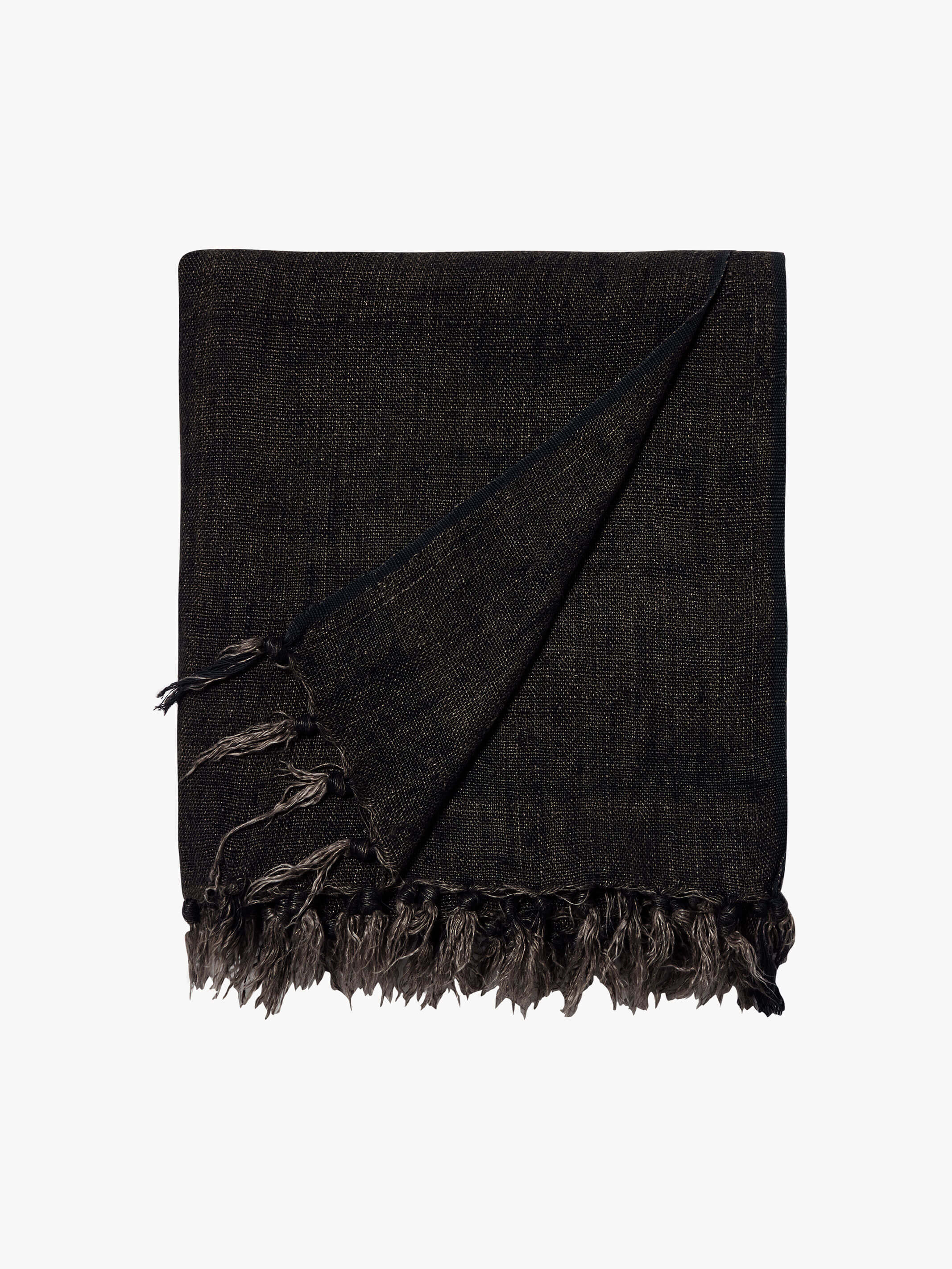 Burton Liquorice Heavy Linen Throw