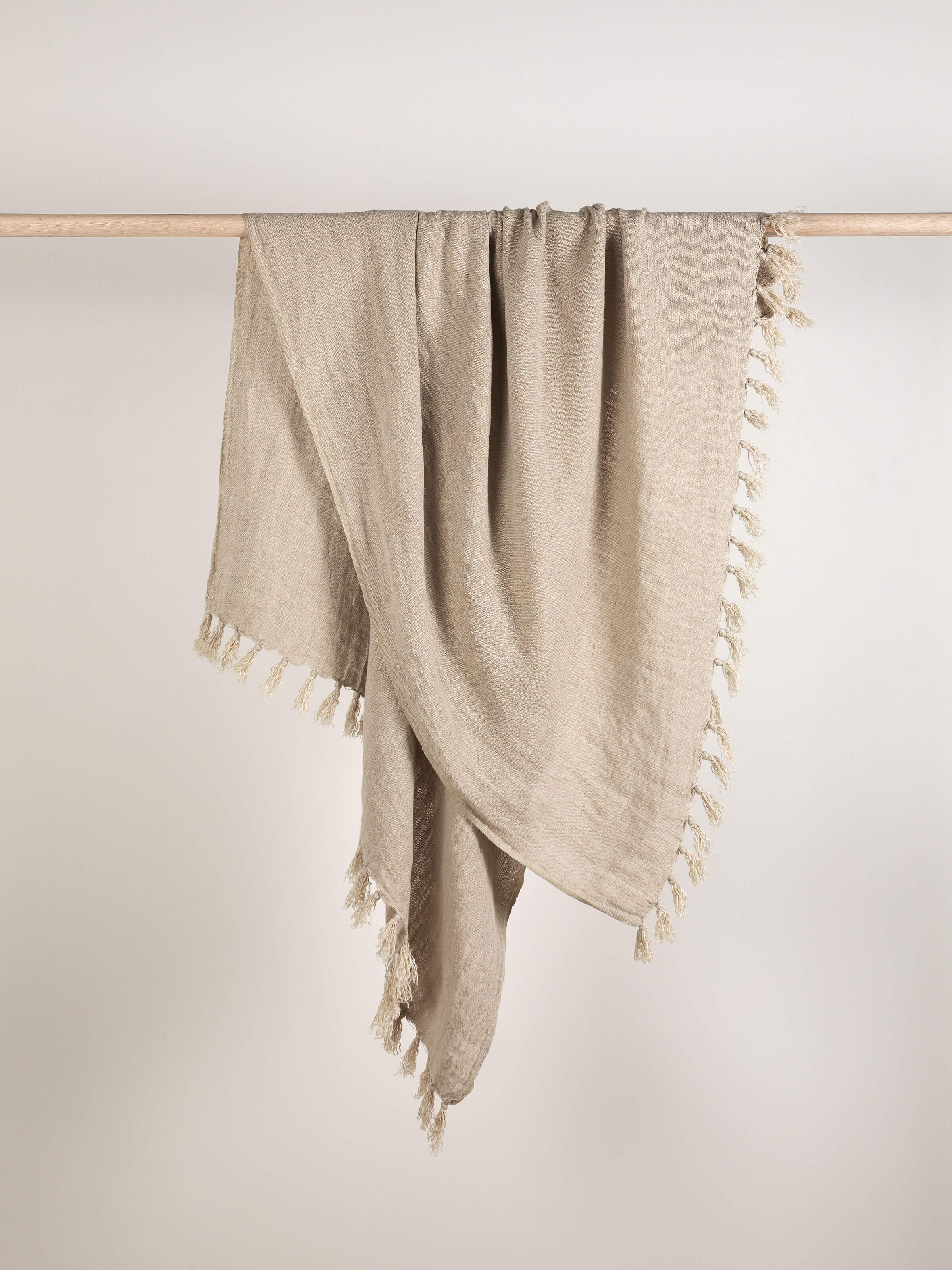 Burton Oatmeal Heavy Linen Throw